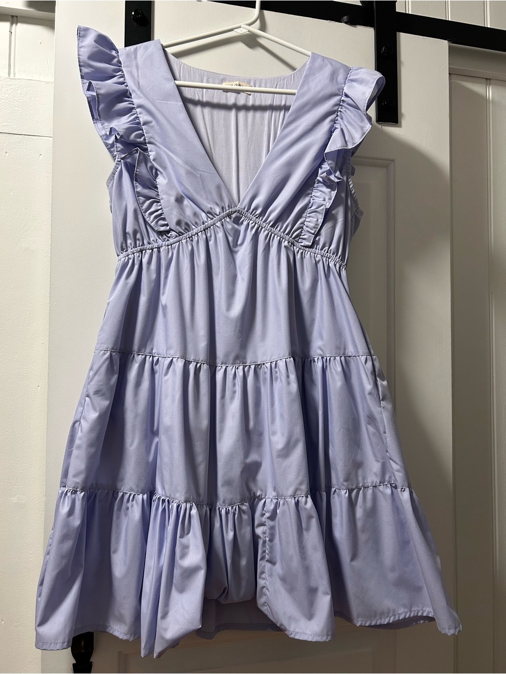 Lavender Ruffle Tiered Dress